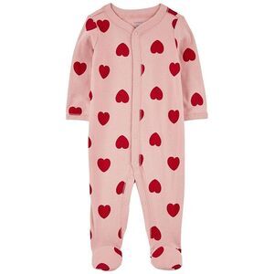 Baby Girl Carter's Valentine's Day Hearts Snap-Up Sleep & Play Pajamas - 3 Month